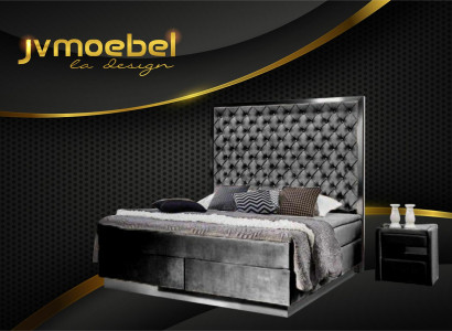 Boxspringbett Bett 2x Nachttisch 3 tlg. Schlafzimmer Set Möbel Luxus Betten Neu